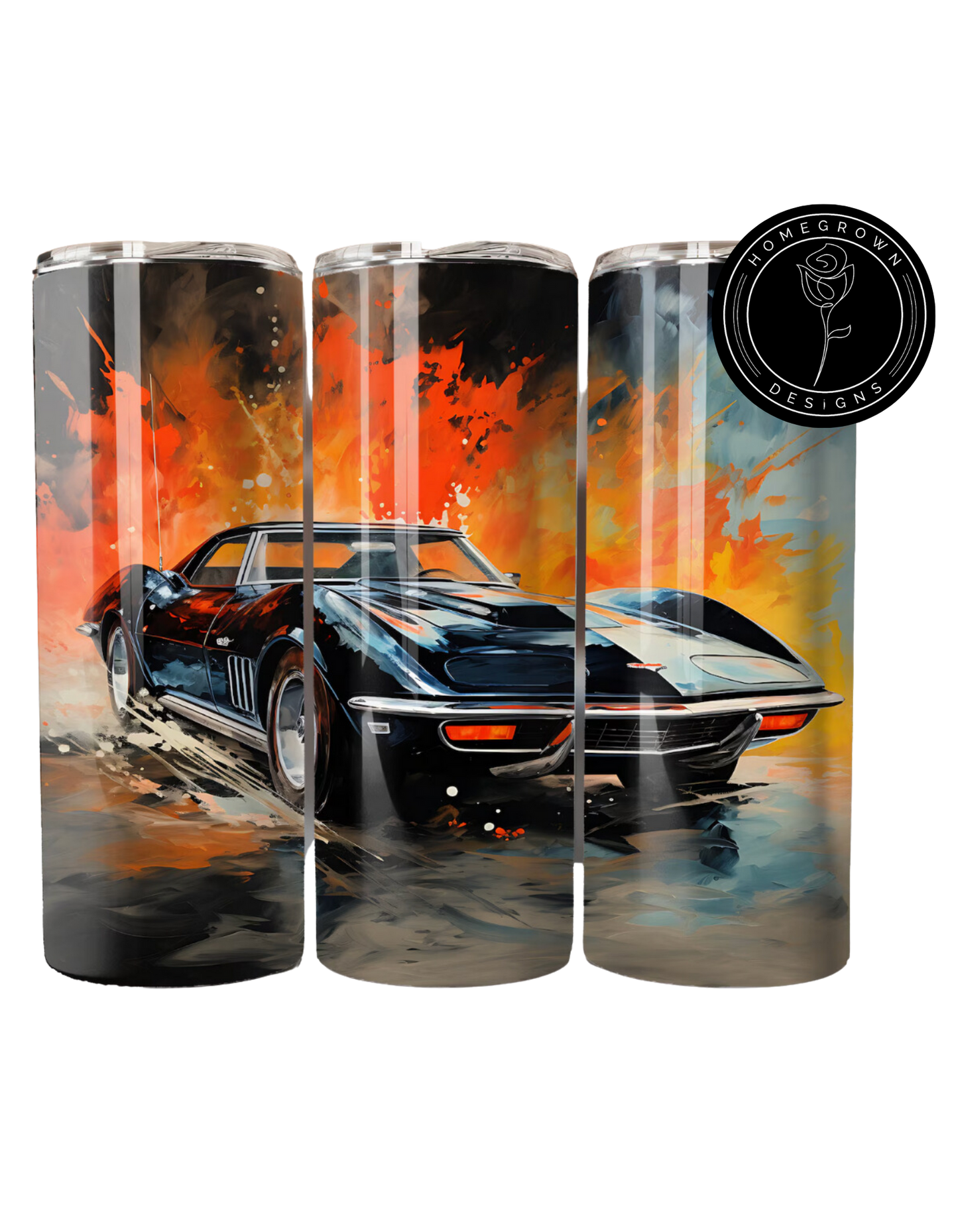 Black Corvette Tumbler