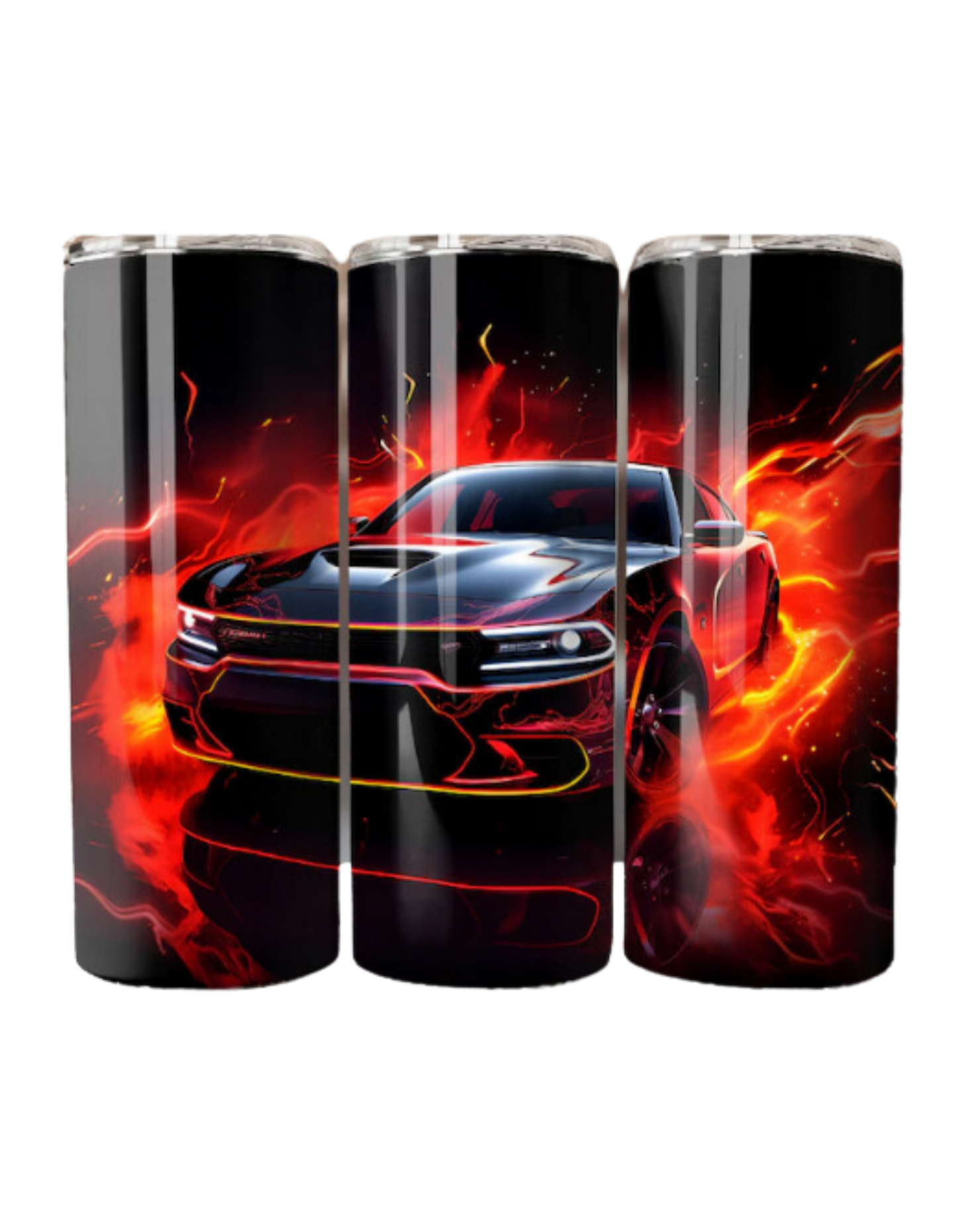 Chargers with Flames Tumbler