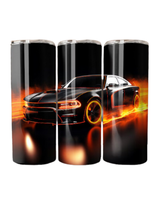 Chargers with Flames Tumbler