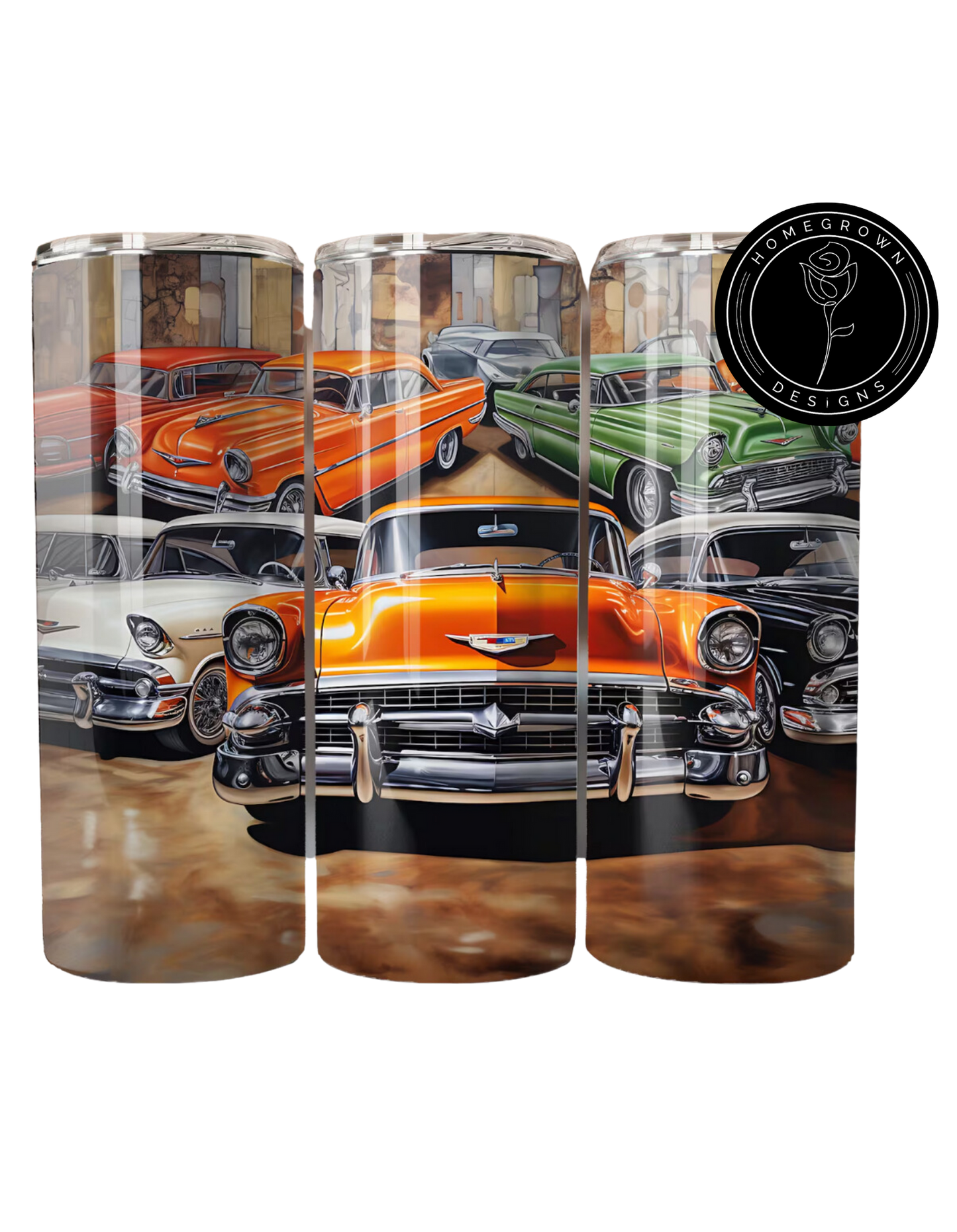 Classic Car Collage Tumbler