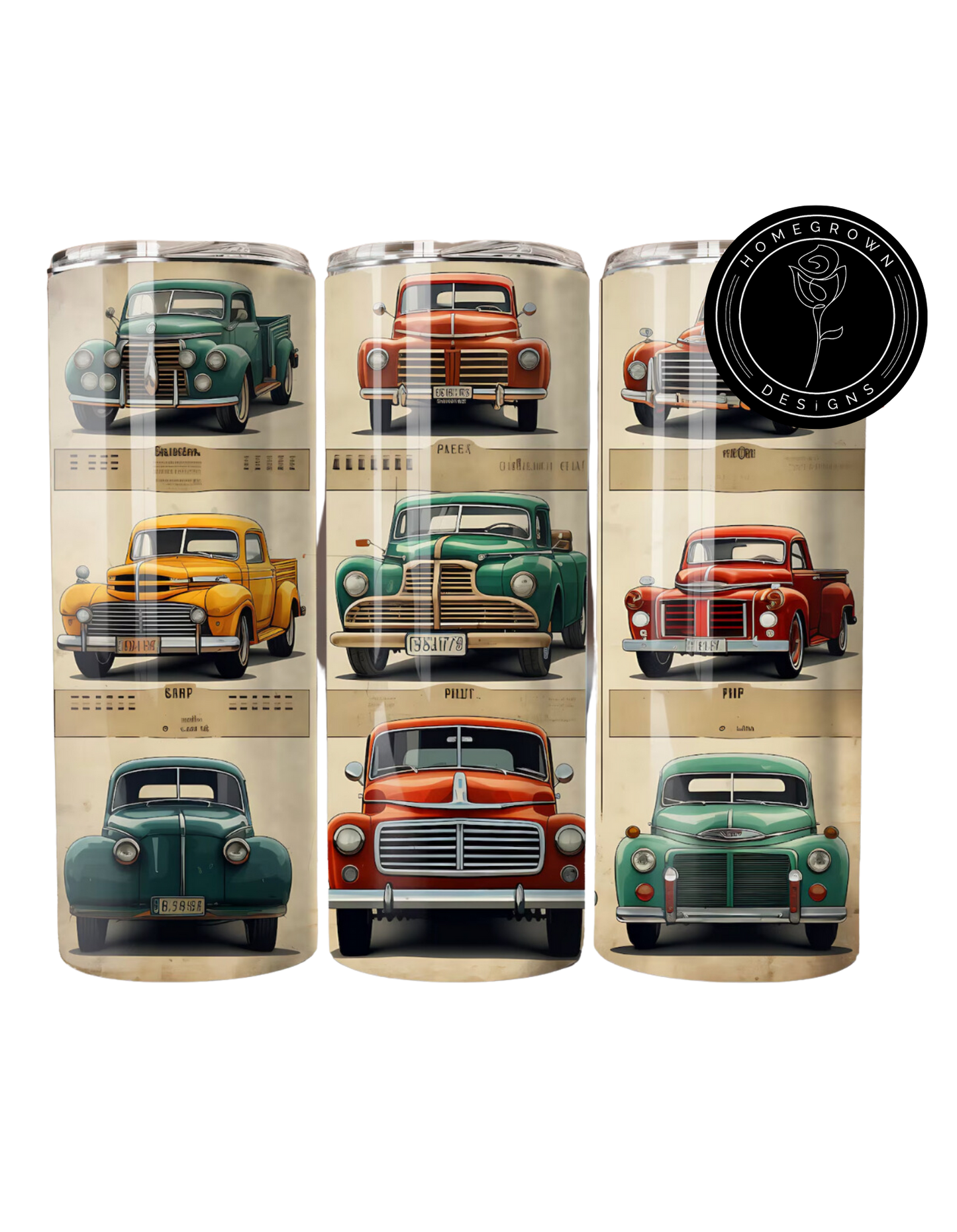 Classic Truck Collage Tumbler