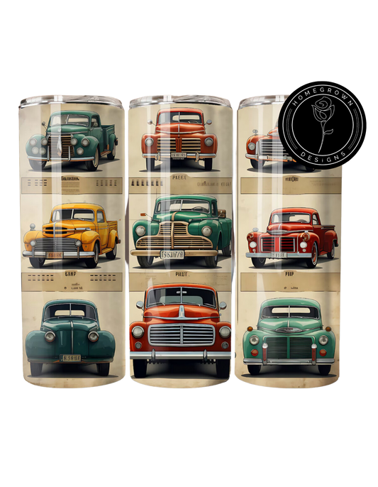 Classic Truck Collage Tumbler