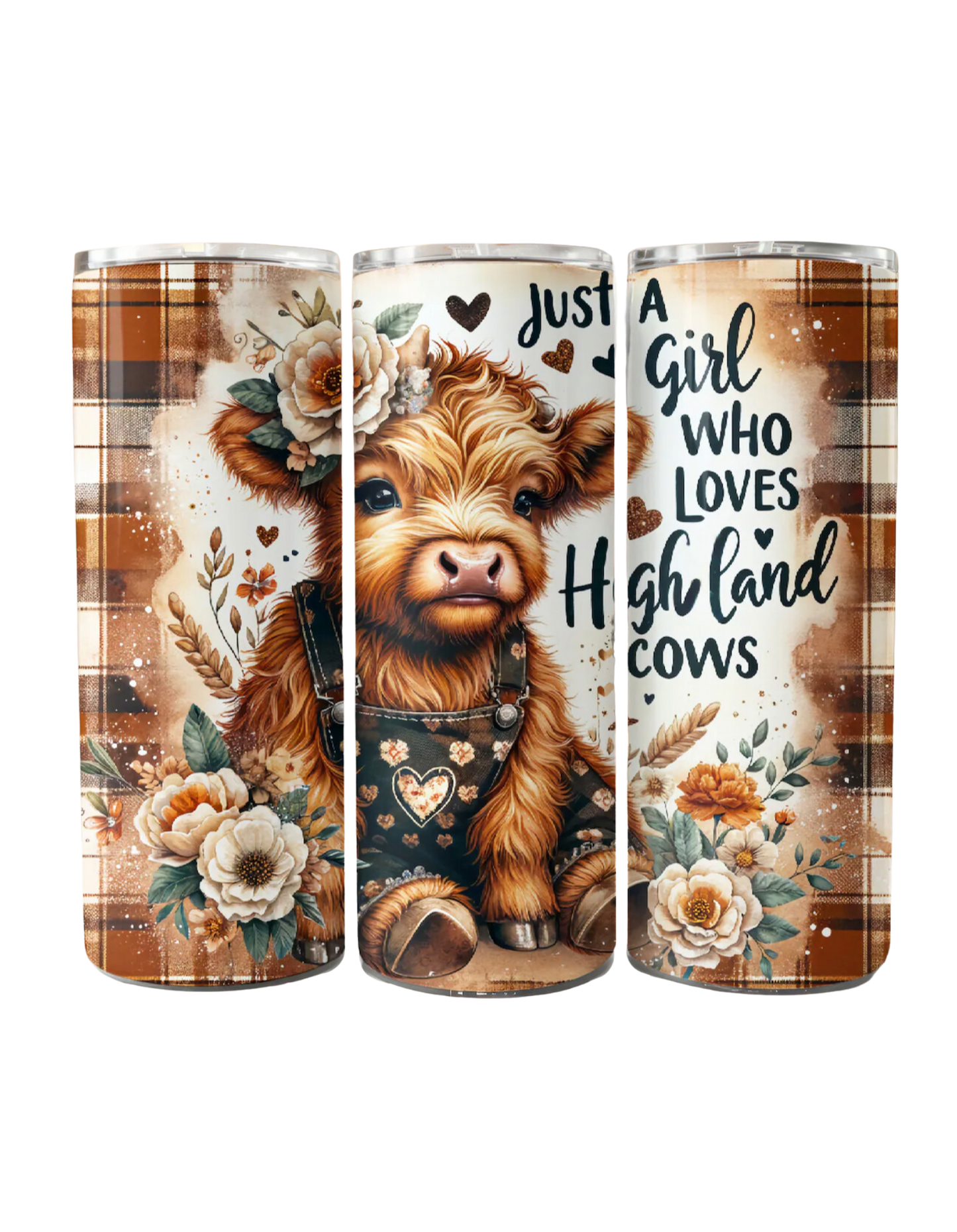 Highland Cow Girl Tumbler