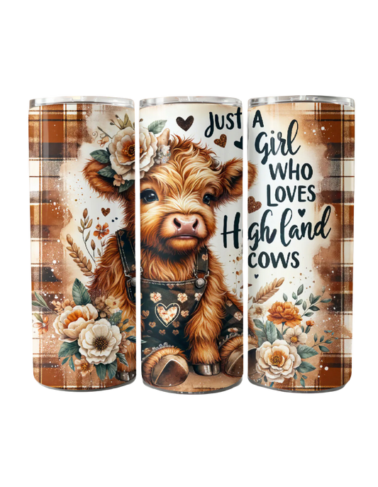 Highland Cow Girl Tumbler