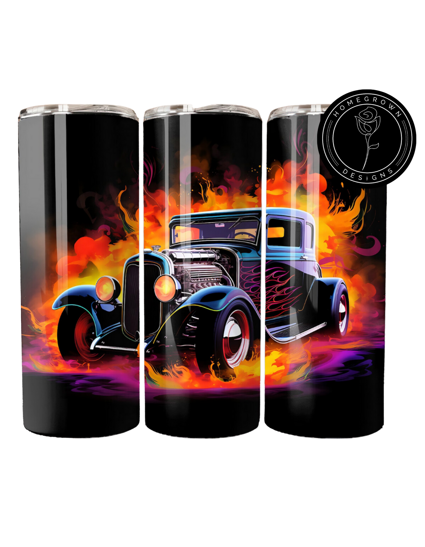 Colorful Hot Rod Tumbler