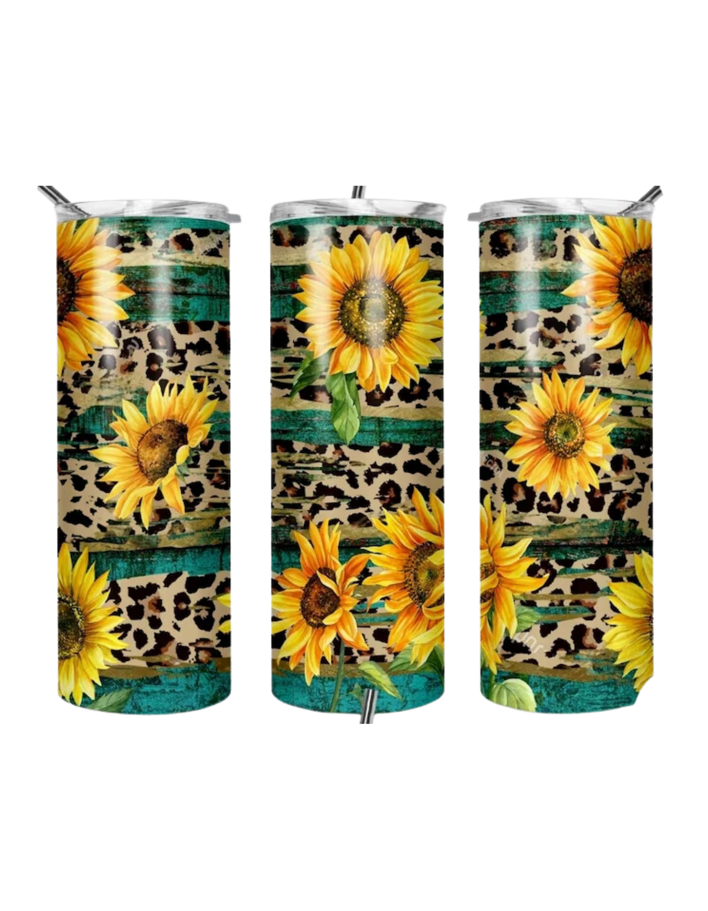 Leopard Sunflowers Tumbler