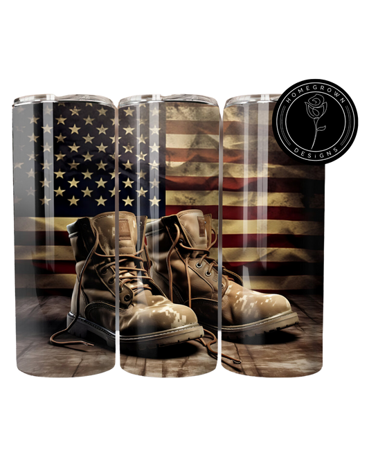 Military Boots Tumbler