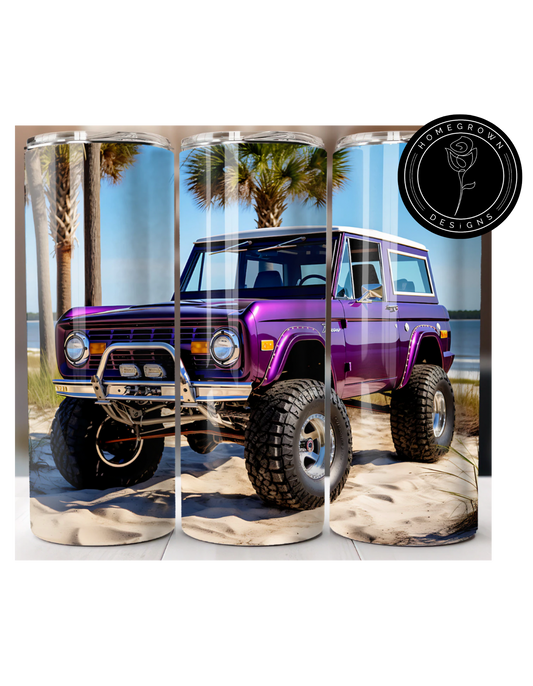 Purple Ford Bronco Tumbler