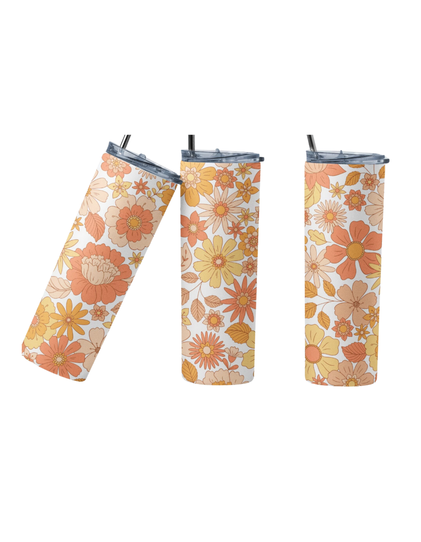 Orange Flowers Tumbler