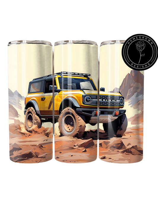 Yellow Bronco Tumbler